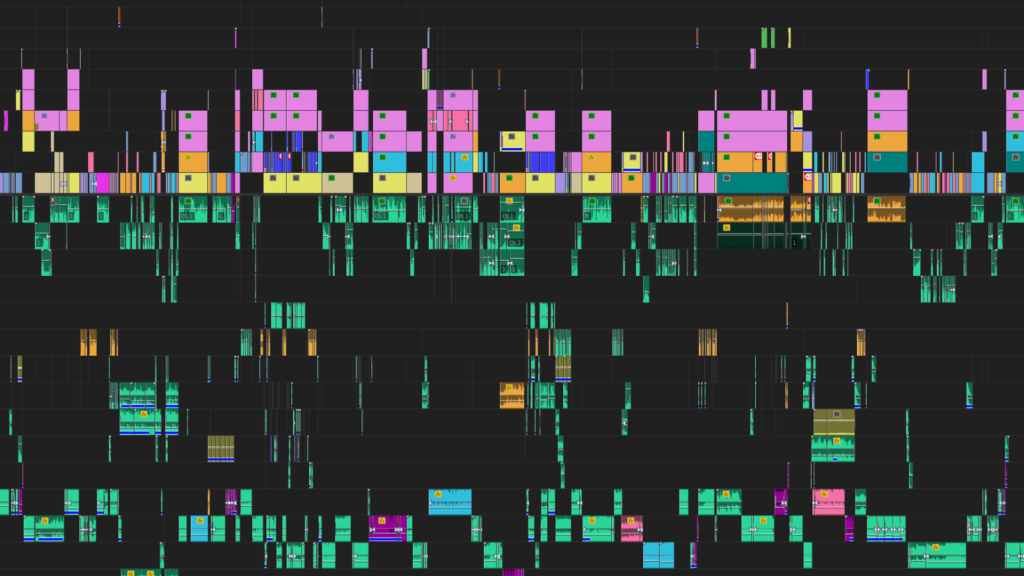 beispielhafte Timeline in einem Videoschnittprogramm